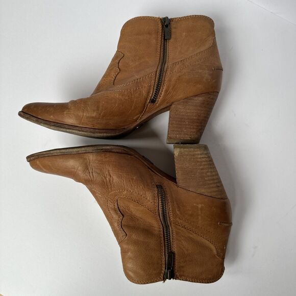 Frye Reina Western Desert Leather Bootie Size 8.5 - Picture 5 of 10